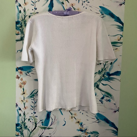 ✨SOLD✨ vintage white knitted top - Picture 6 of 8